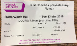 Coventry Ticket 2018